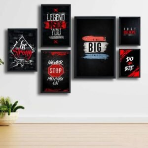 Motivational Wooden Wall Art Frame Set