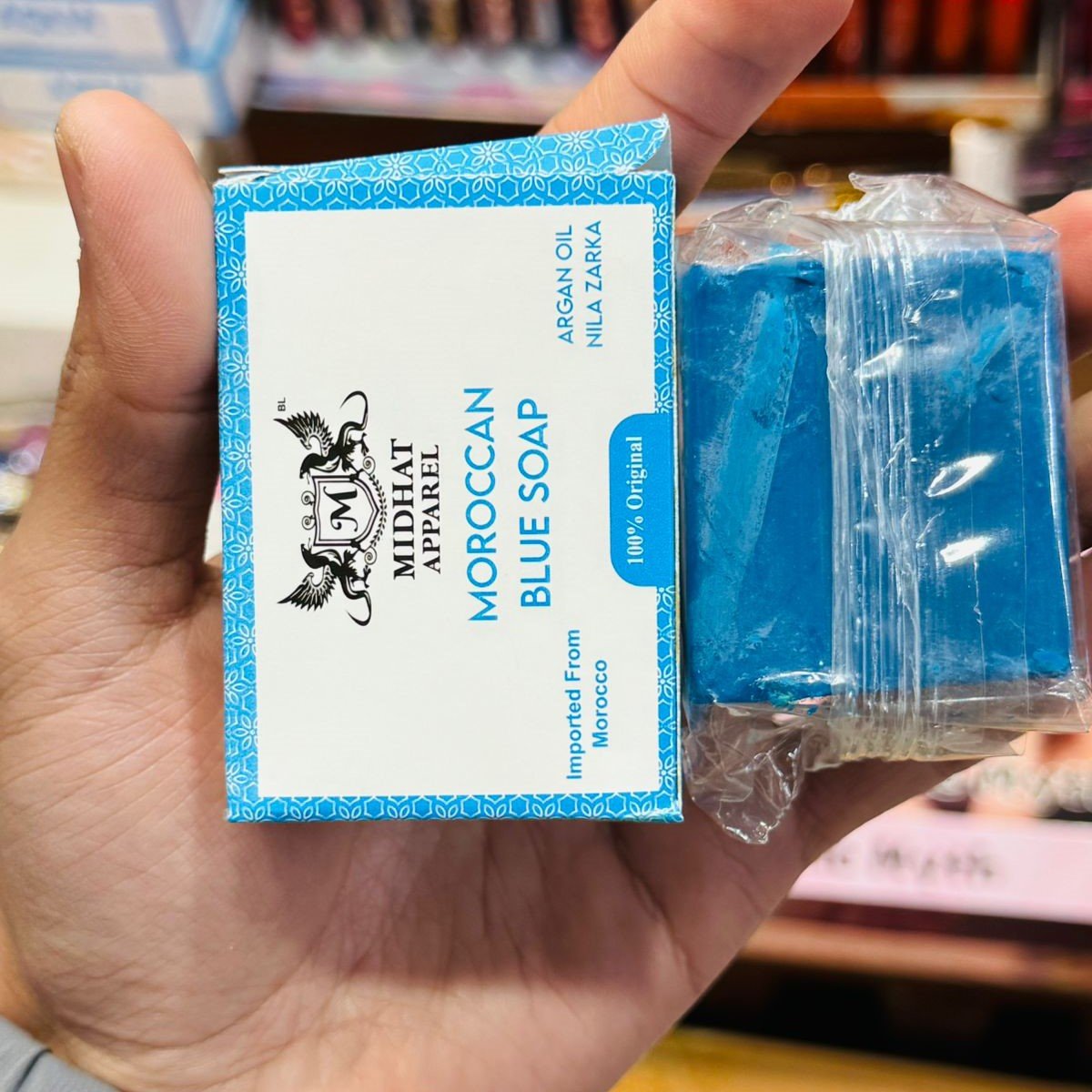 Midhat Apparel Moroccan Blue Soap with Premium Quality Gentle Cleansing - Image 4