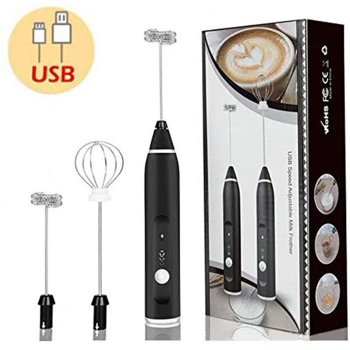 Handheld Electric Milk Frother Whisk Egg Beater Usb Rechargeable...