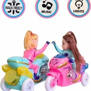 Princess Motorbike Toy with Lights Music and Dolls Pretend Playset Bump