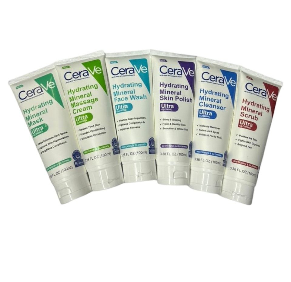 Cerave 6 in 1 Hydrating Mineral Facial Kit for Deep Cleansing, - Image 3