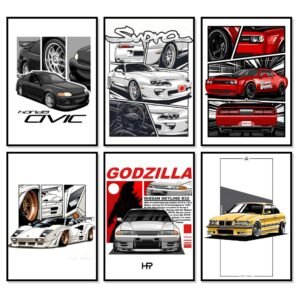 Racing Cars Jdm Honda Civic Lamborgini Supra Wall Posters Wall...