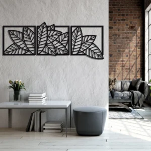 3D Wooden 3 Piece Long Leaf Panels