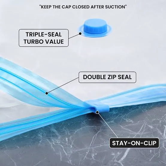 Vacuum Storage Bags Set (5 Bags + 1 Hand Pump) - Image 3