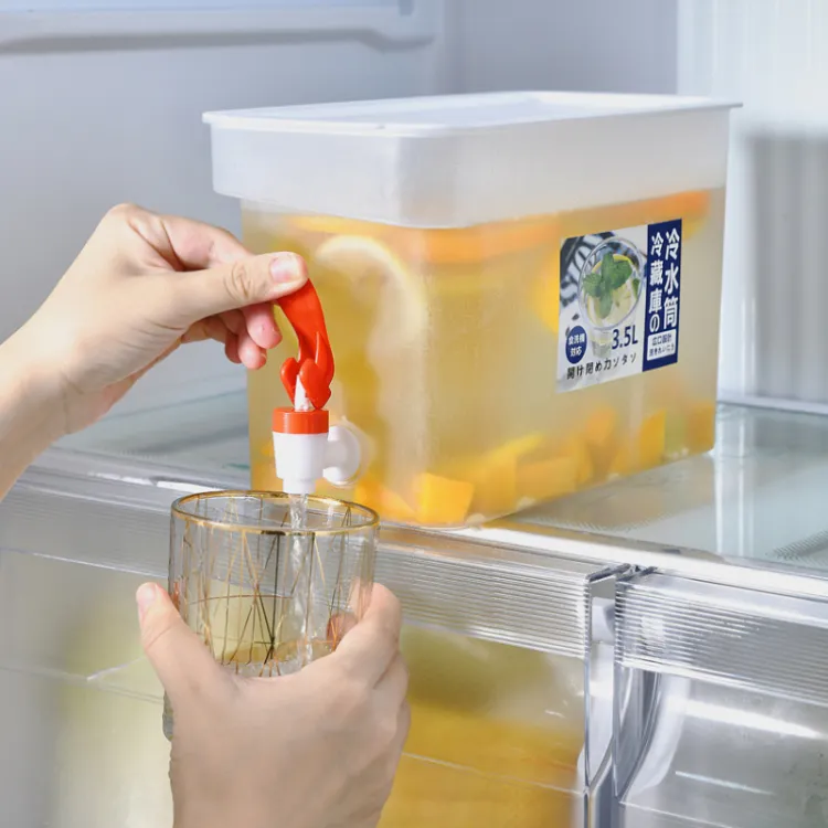 3.5Ltr Cooler Water Bottle Container For Kitchen Space-Saving Cold...