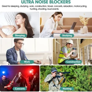 Foam Ear Plug For Travel Anti Noise Reduction Removable Corded...