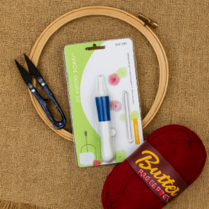 3D Embroidery Punch Needle Kit With 10 Inch Wooden Hoop, Jute...