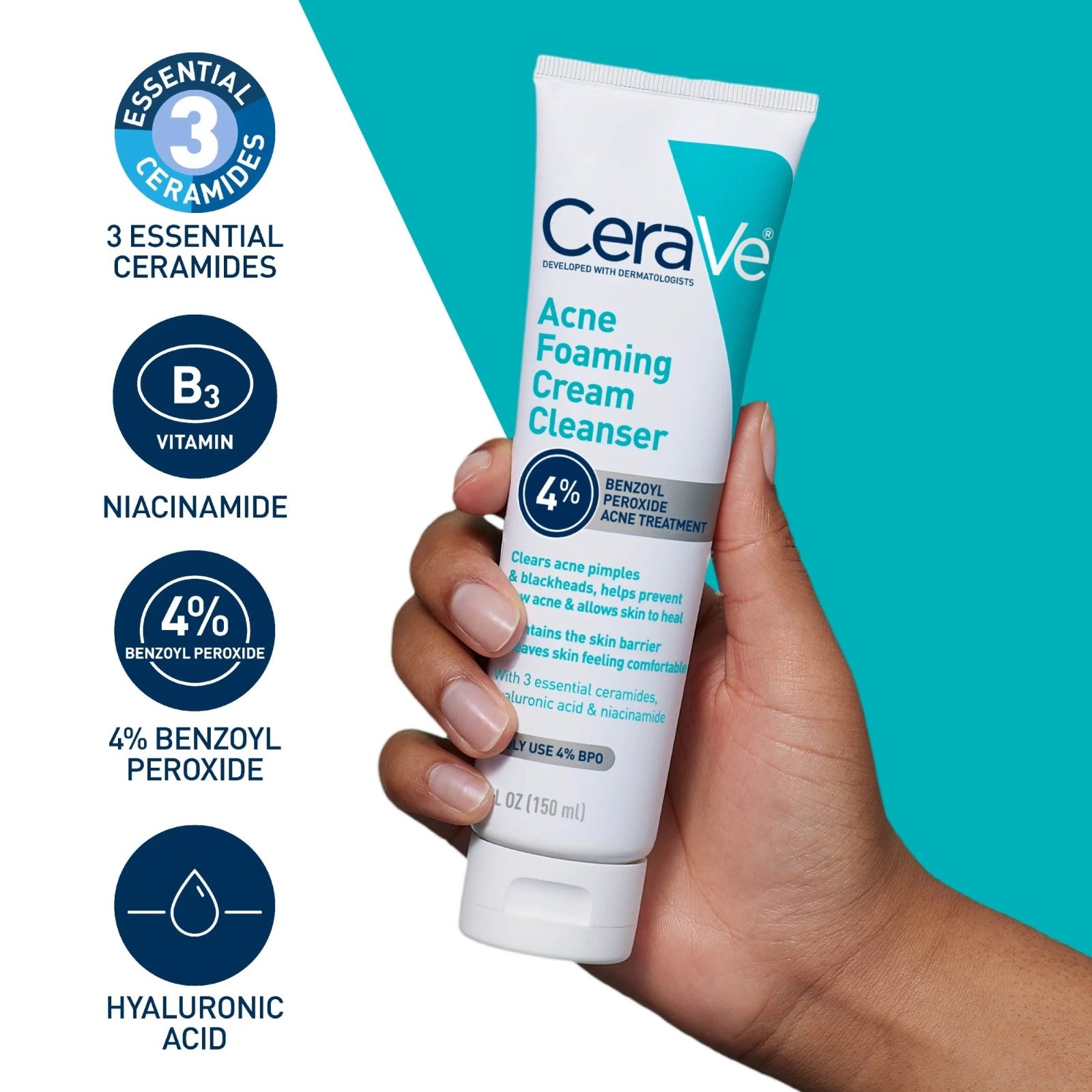 Cerave Acne Foaming Cream Cleanser - Image 4