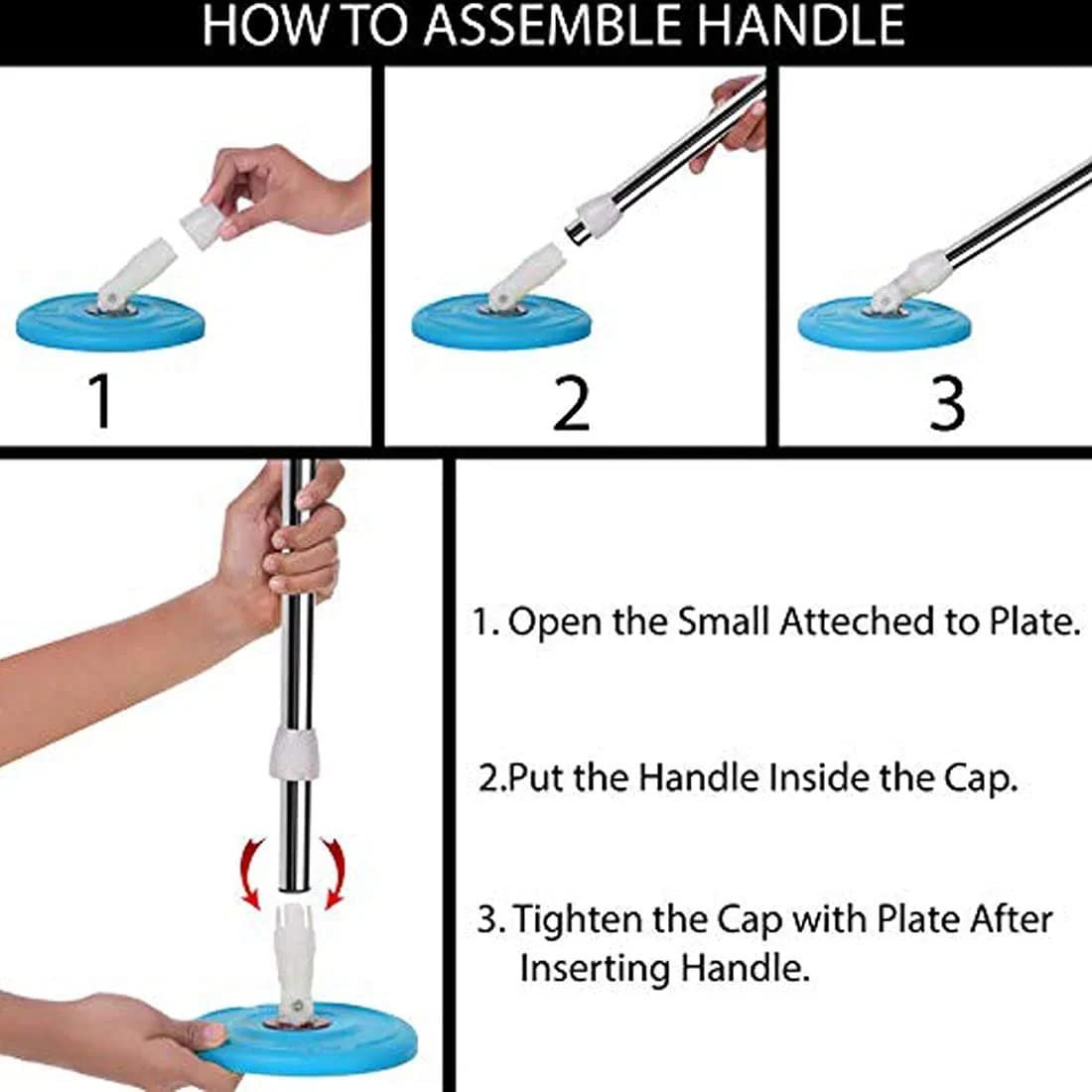 360 Degree Rotating Spin Mop - Original Replacement Parts For... - Image 3