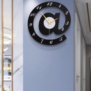 The Sign (@)3D Wooden Wall Clock For Living Room, Bed Room Home...