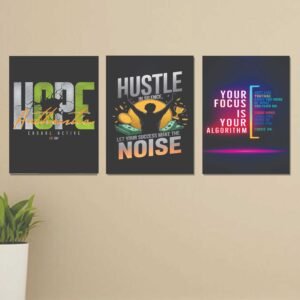 Set Of 3 Motivational Sticky Canvas Frames For Wall Decore /...