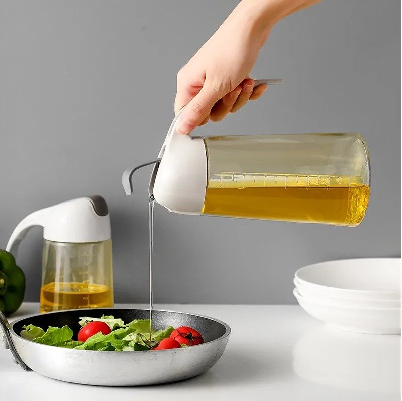 Glass Oil Bottle &Amp; Dispenser Jug Dual-Purpose Oil Dispenser... - Image 5