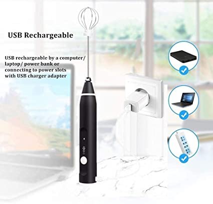 Rechargeable Electric Coffee Mixer Egg Beater Quick Frothing Action - Image 4