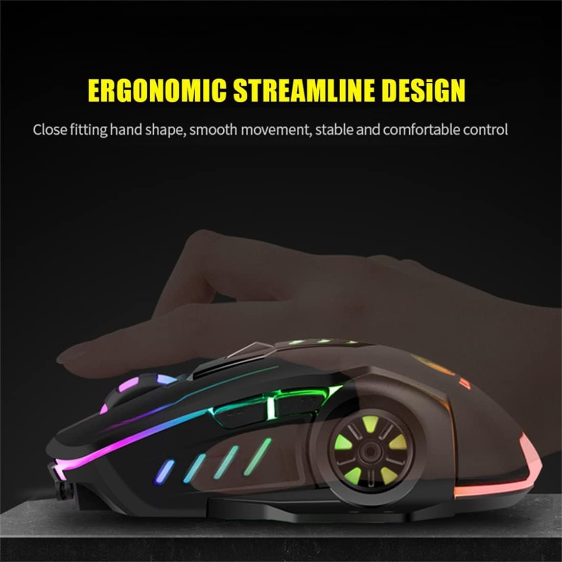 Gaming Glowing Mouse Backlit E-Sports Colorful Led Light Mouse For...