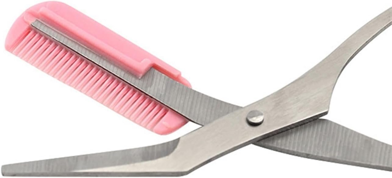 Scissors Eyebrow Trimmer Scissors Comb Stainless Steel Brow Hair... - Image 4