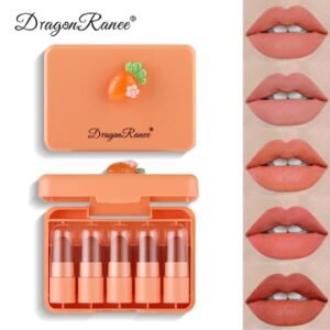 5 Pcs Dragon Ranee Carrot Mini Lipstick Set