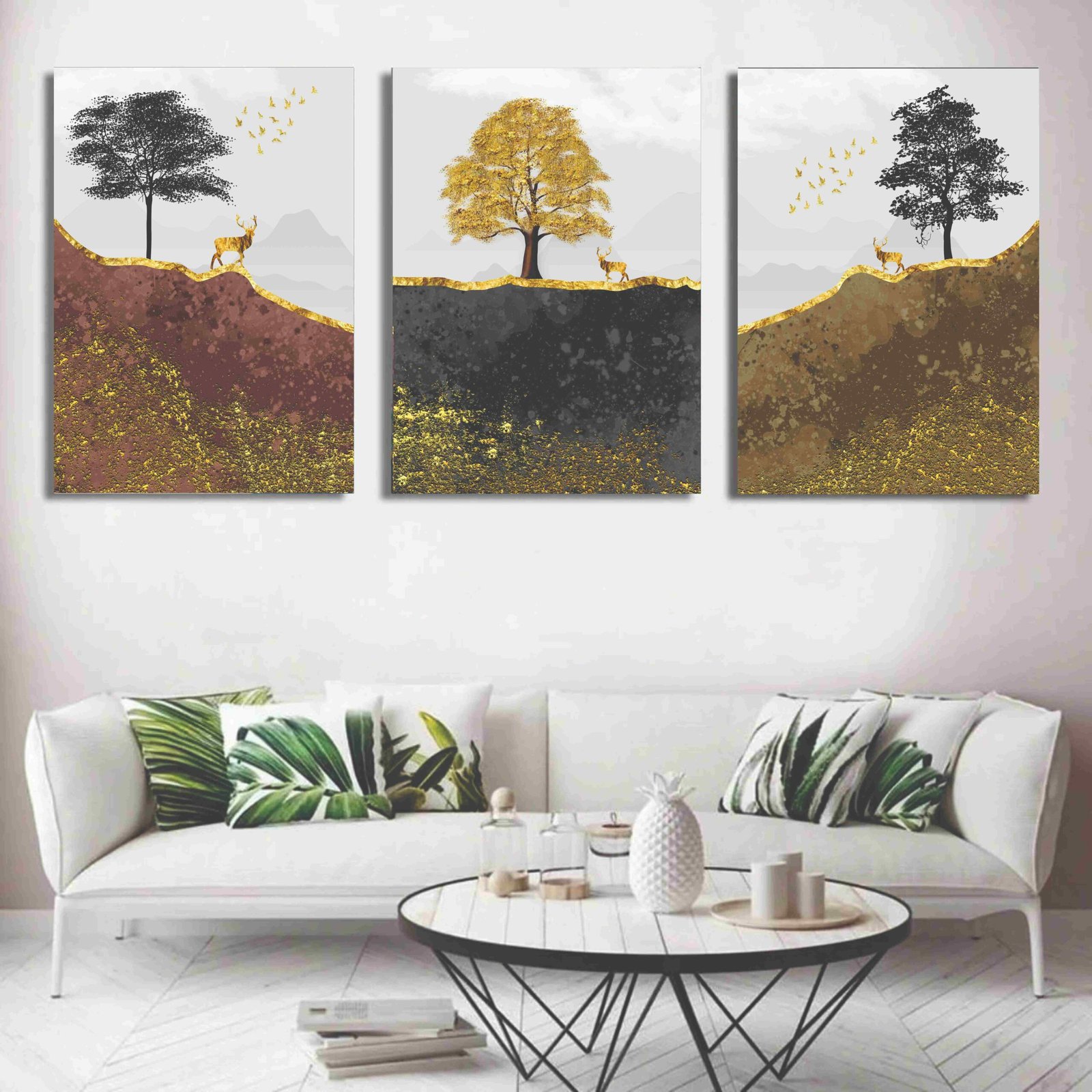 Set Of 3 Wall Art Wooden Phototile Frames For Wall Decor