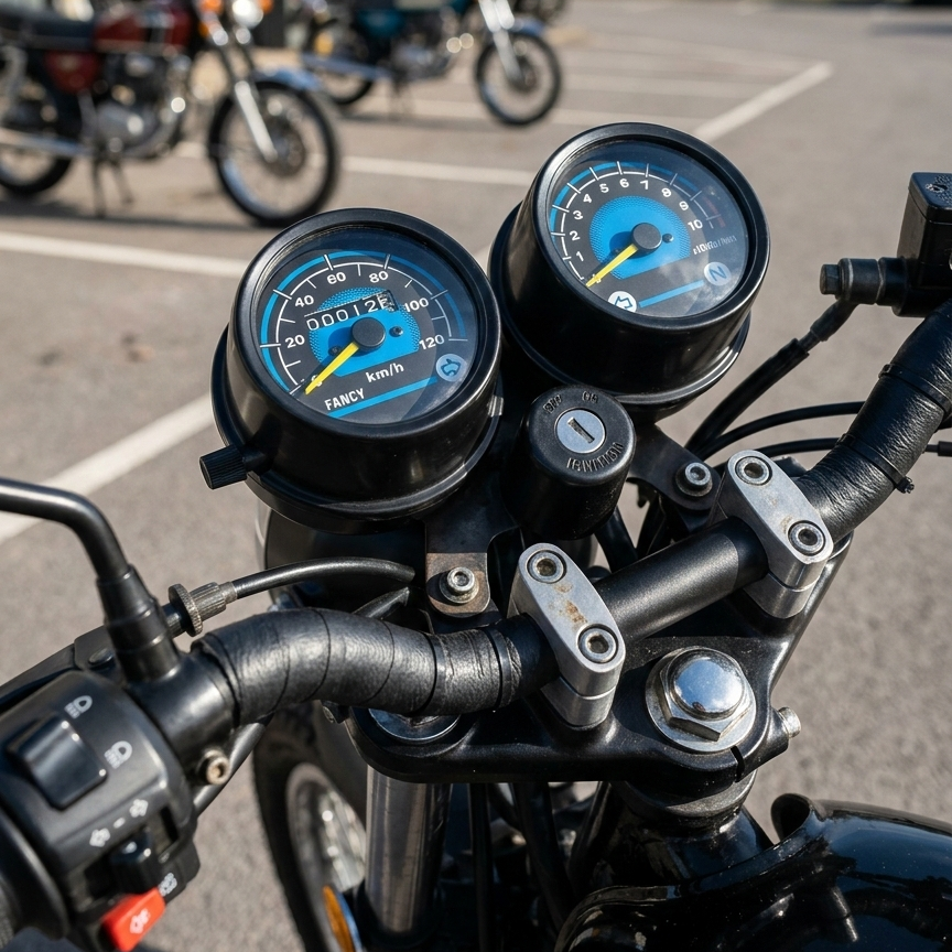 Double Round Fancy Meter Speedometer Rpm for Honda 125 Motorcycle - Image 3