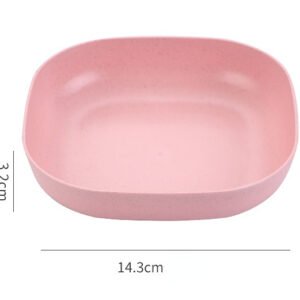 10Pcs Plates Set With Holder (Random Colours)