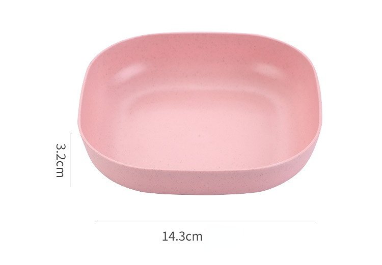 10Pcs Plates Set With Holder (Random Colours)