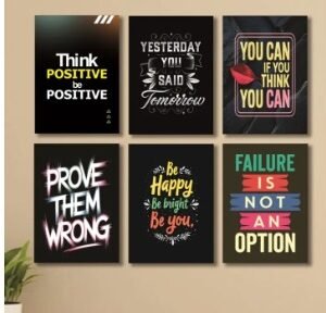 Set of 6 Wall Art Wooden Phototile Frames for Wall Decor Providing