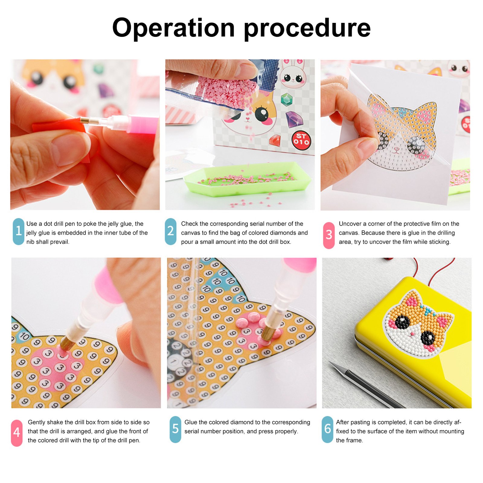 Diamond Painting Sticker Kit ( For Kids )Random Designs - Image 4