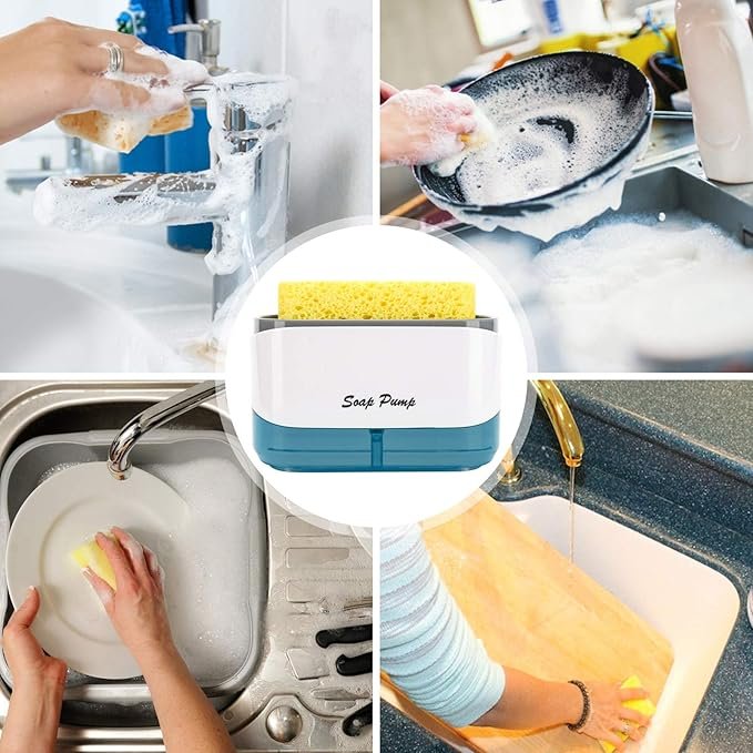 Royal 2-In-1 Soap Pump Dispenser with Sponge - Image 4