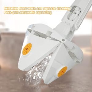 Royal's Triangle Shaped Microfiber Mop –self-Wringing Floor Dust Mop