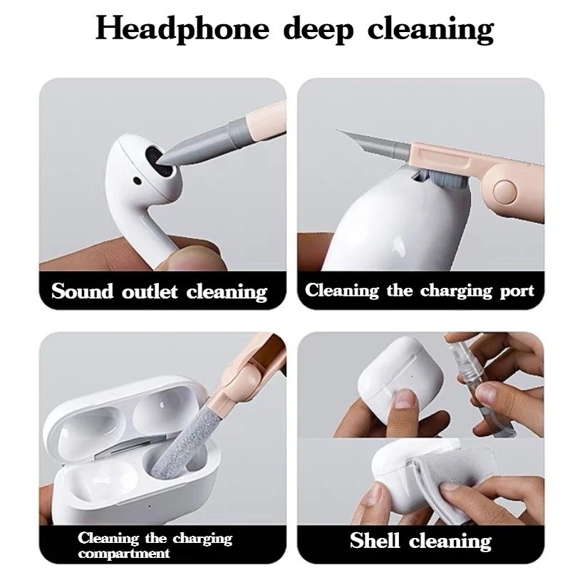 New Headset 7 In 1 Kit Scalable Keyboard Cleaner Brush Earphone... - Image 5