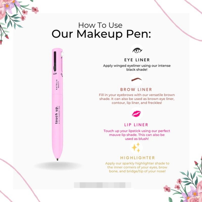 4-In-1 Makeup Pen (Eye Liner, Brow Liner, Lip Liner, &Amp;...