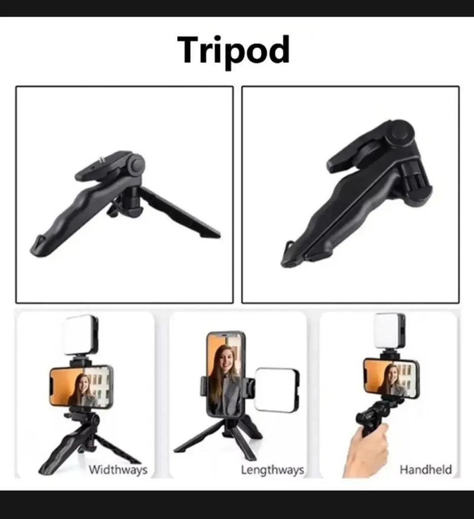 Ay-49 Vlogger Kit | Microphone, LED Fill Light, Mini Tripod & - Image 4
