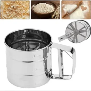 Flour Sifter, Stainless Steel Sifter For Baking, Double Layer Fine...
