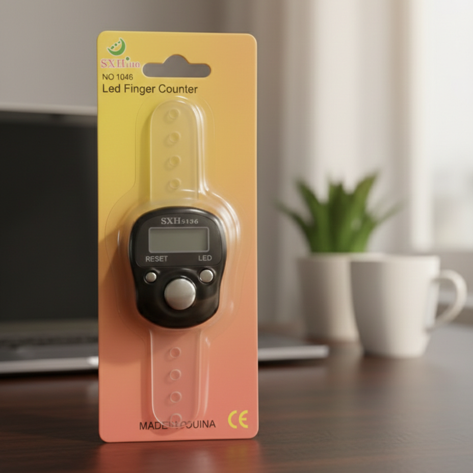 Digital Tasbeeh Finger Counter with Reset and LED Indicator Ring Tally - Image 2