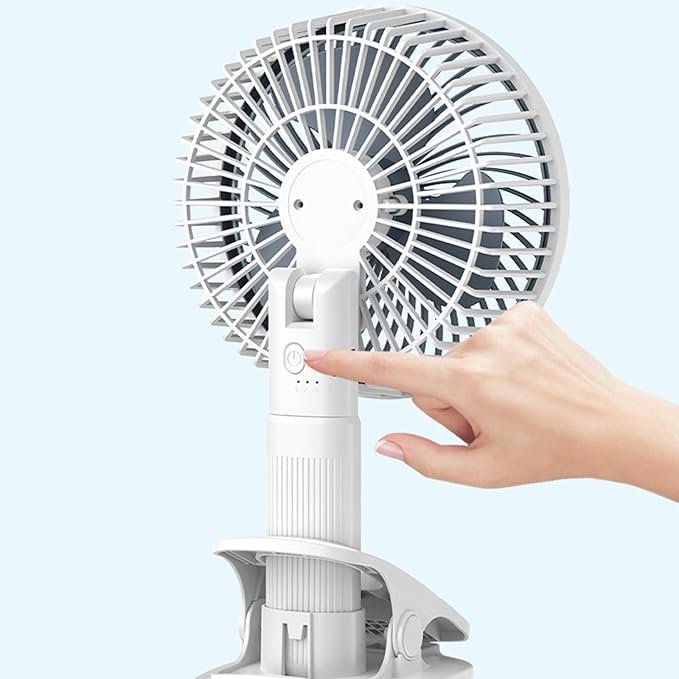 New Portable 3 Gears Rechargeable Desktop Fan Low Noise Air... - Image 2
