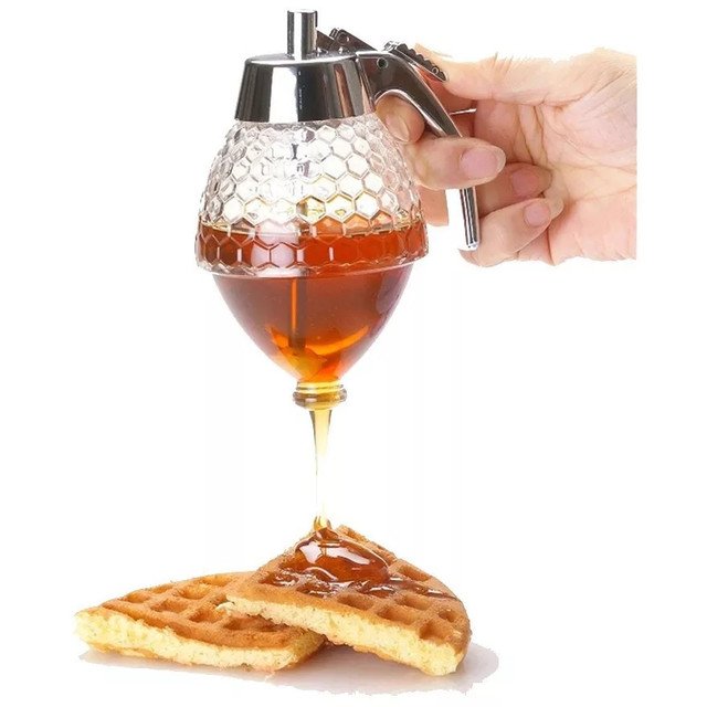 Honey Dispenser Juice Syrup Pot Jar For Kitchen Bee Drip Storage 200Ml - Image 3