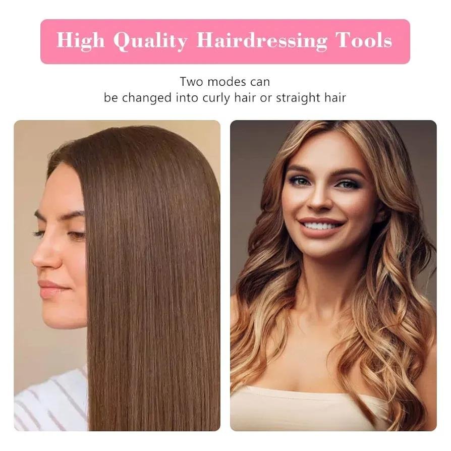 2-In-1 Mini Hair Straightener & Curler – Portable Thermostatic Ceramic - Image 2