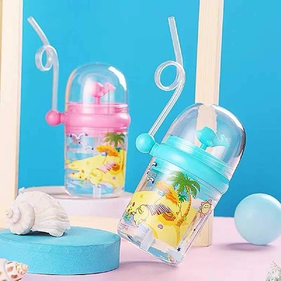 Children Whale Spray Cup Sippy Bottle Cartoon Baby With Sippy... - Image 5