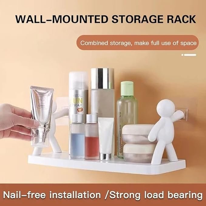 Multifunctional Self Adhesive Creative Character Shelves Bathroom... - Image 3