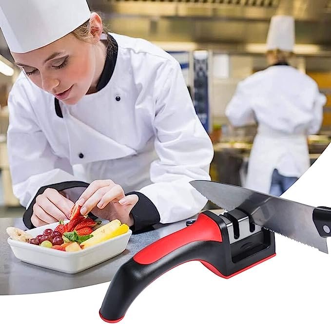 3-In-1 Knife Sharpener With Fruit And Meat Knife Peeler.3-Stage... - Image 2