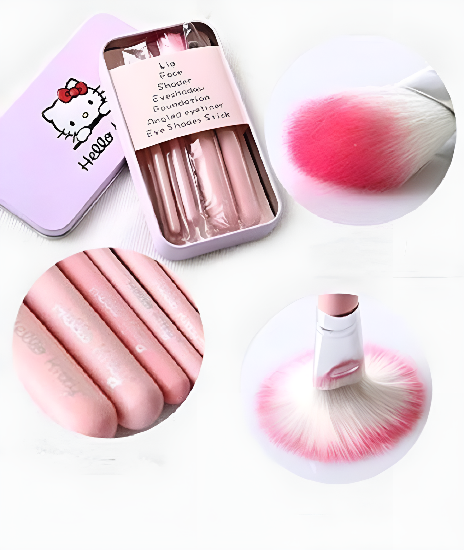 07 Pcs Kitty Style Brushes Makeup Brush Set