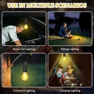 Rechargeable Portable Led Camping Lantern, Tent Lamp With Clip...