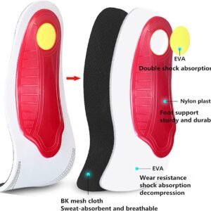 Flat Feet Arch Support Foot Pad Insole Shoe Inserts For Foot Pain...