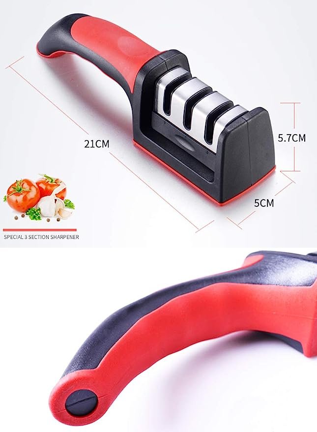 3-In-1 Knife Sharpener With Fruit And Meat Knife Peeler.3-Stage... - Image 3
