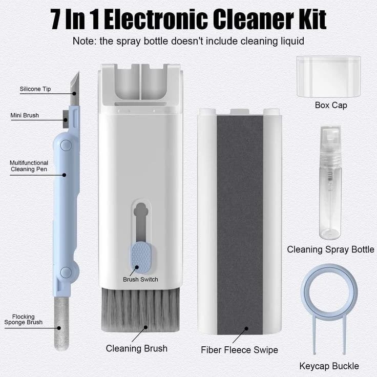New Headset 7 In 1 Kit Scalable Keyboard Cleaner Brush Earphone...