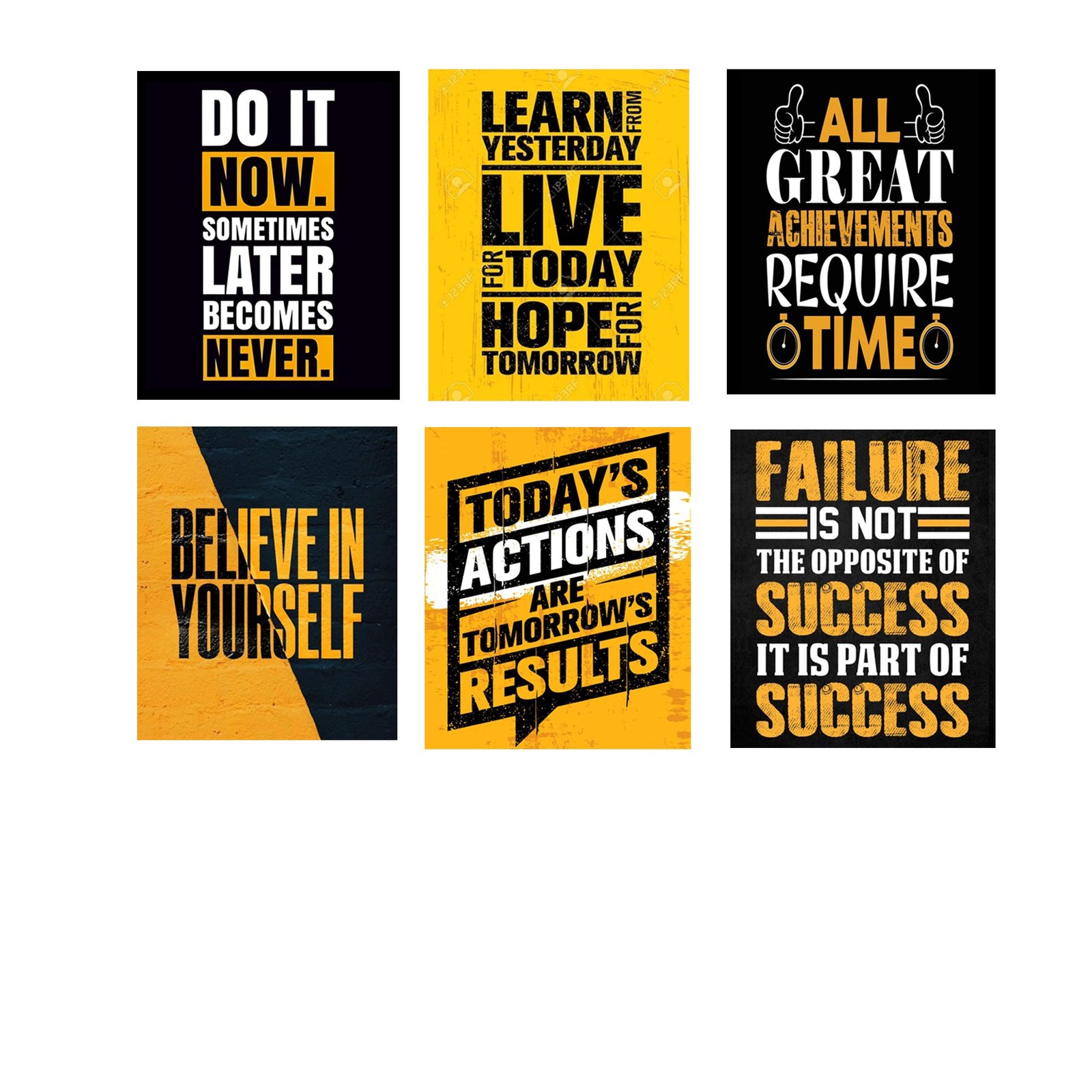 Set of 6 Premium Wall Art Photo Tiles
