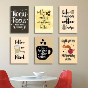 6pcs Quotes for Coffee Lovers Stickytiles Frames Providing Creative