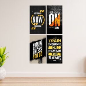 Set Of 4 Motivational Wooden Canvas Frames For Wall Decore /...