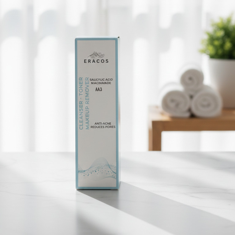 Eracos Aa3 Cleanser Toner Makeup Remover Gentle Formula Clears