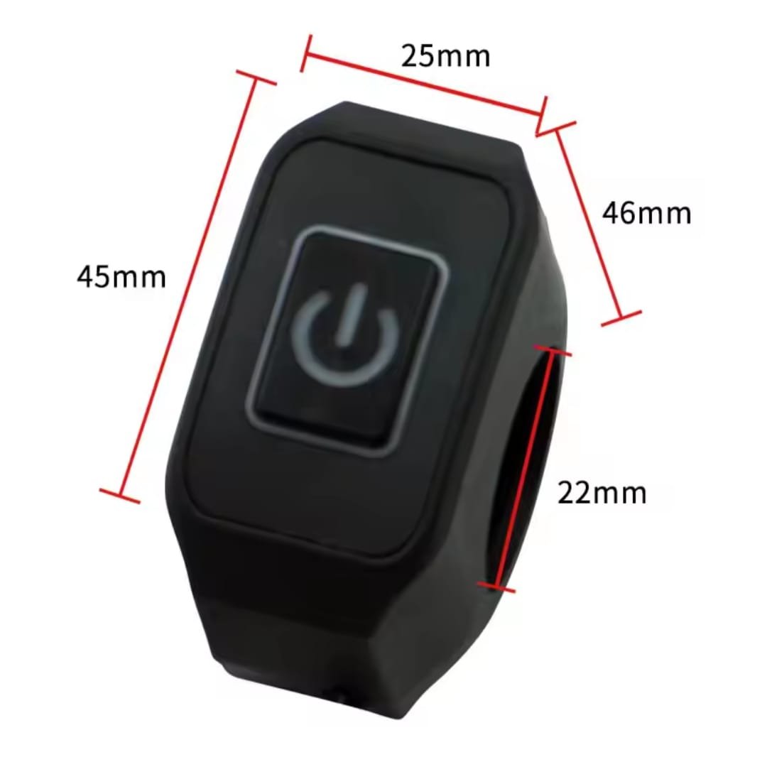 Motorcycle on Off LED Switch Push Button Handlebar Mount - Image 4