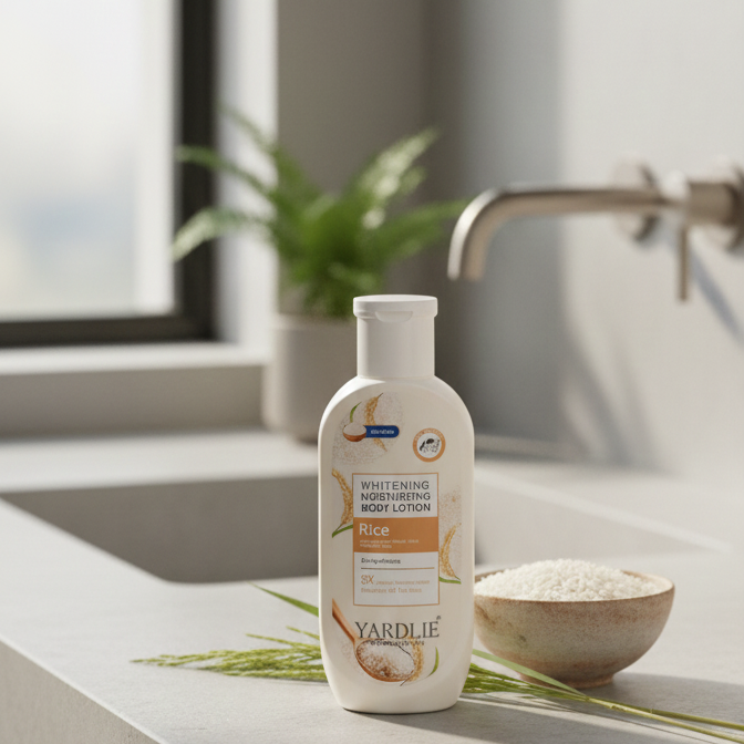 Yardlie Professional Whitening Moisturizing Body Lotion with Rice, - Image 3